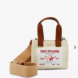 True Religion Canvas Mini Tote Bag